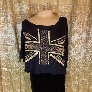 Forever 21 Union Jack Cropped Top